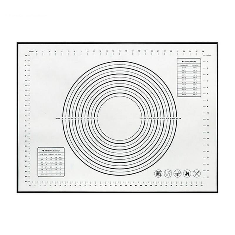 Silikon-Fiberglas-Roll-Teig-Pad, Kuchen, Backformen, Liner-Pad-Matte, Roll-Teig-Matte, Backen-Gebäck-Werkzeug 60*40cm  schwarz von Joom DACH