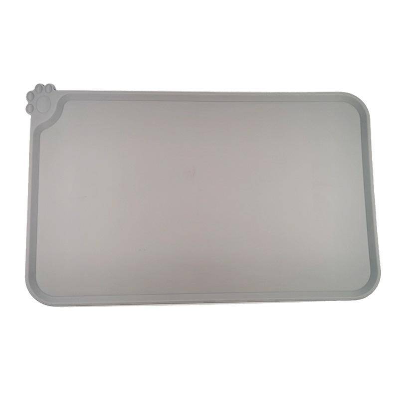 Silikon Haustierunterlage Wasserdicht Schmutzabweisend Fressmatte für Baby Kinder Kinder Rosa Pfoten grau von Joom DACH