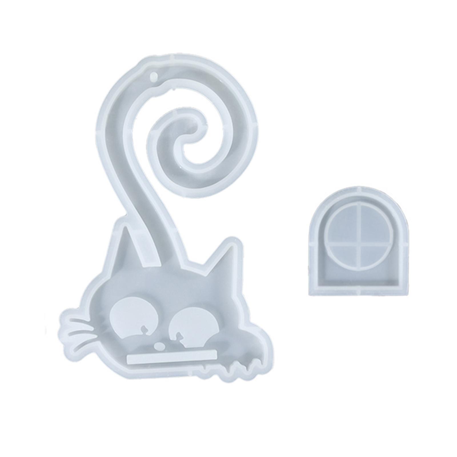 Silikon Kerzenhalter Formen Kätzchen Silikon Anhängerformen mit Loch für Epoxidharz Teelichthalter Heimdekoration 1 von Joom DACH