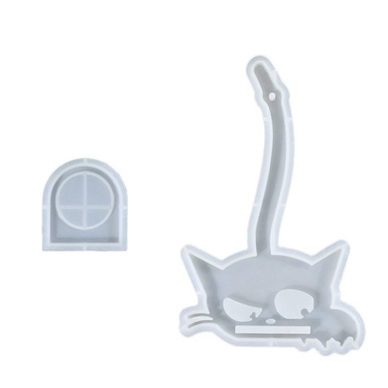 Silikon Kerzenhalter Formen Kätzchen Silikon Anhängerformen mit Loch für Epoxidharz Teelichthalter Heimdekoration 2 von Joom DACH