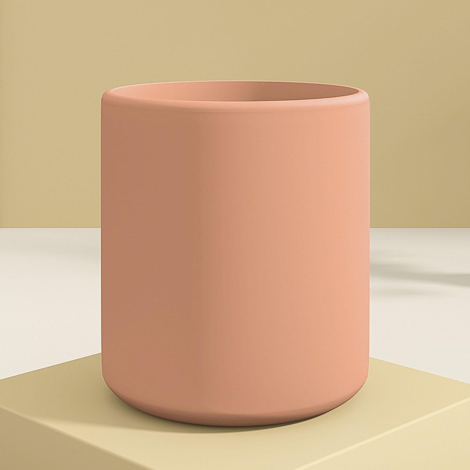 Silikon Kinderwasserbecher Lebensmittelqualität Silikon Anti-Fall-Becher Baby Lernbecher Pink rosa von Joom DACH