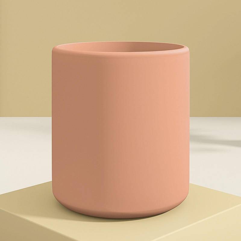 Silikon Kinderwasserbecher Lebensmittelqualität Silikon Anti-Fall-Becher Baby Lernbecher Pink rosa von Joom DACH