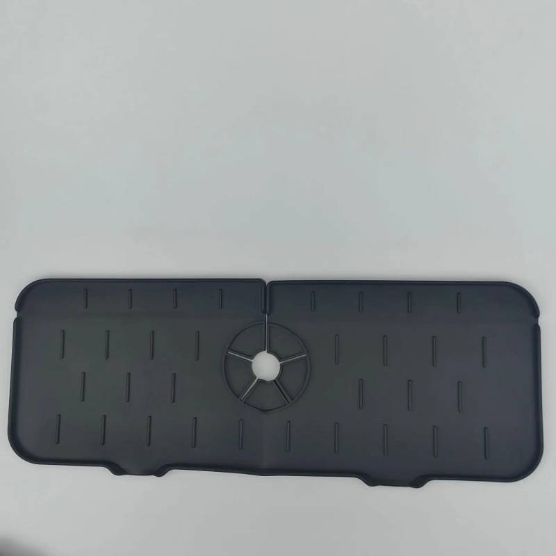 Silikon-Küchenhahnmatte (für Spüle) Badezimmer-Arbeitsplatten-Schutzmatte, Wasserhahn-Spritzschutz, Schwamm-Abflussregal, Organizer-Artikel schwarz von Joom DACH