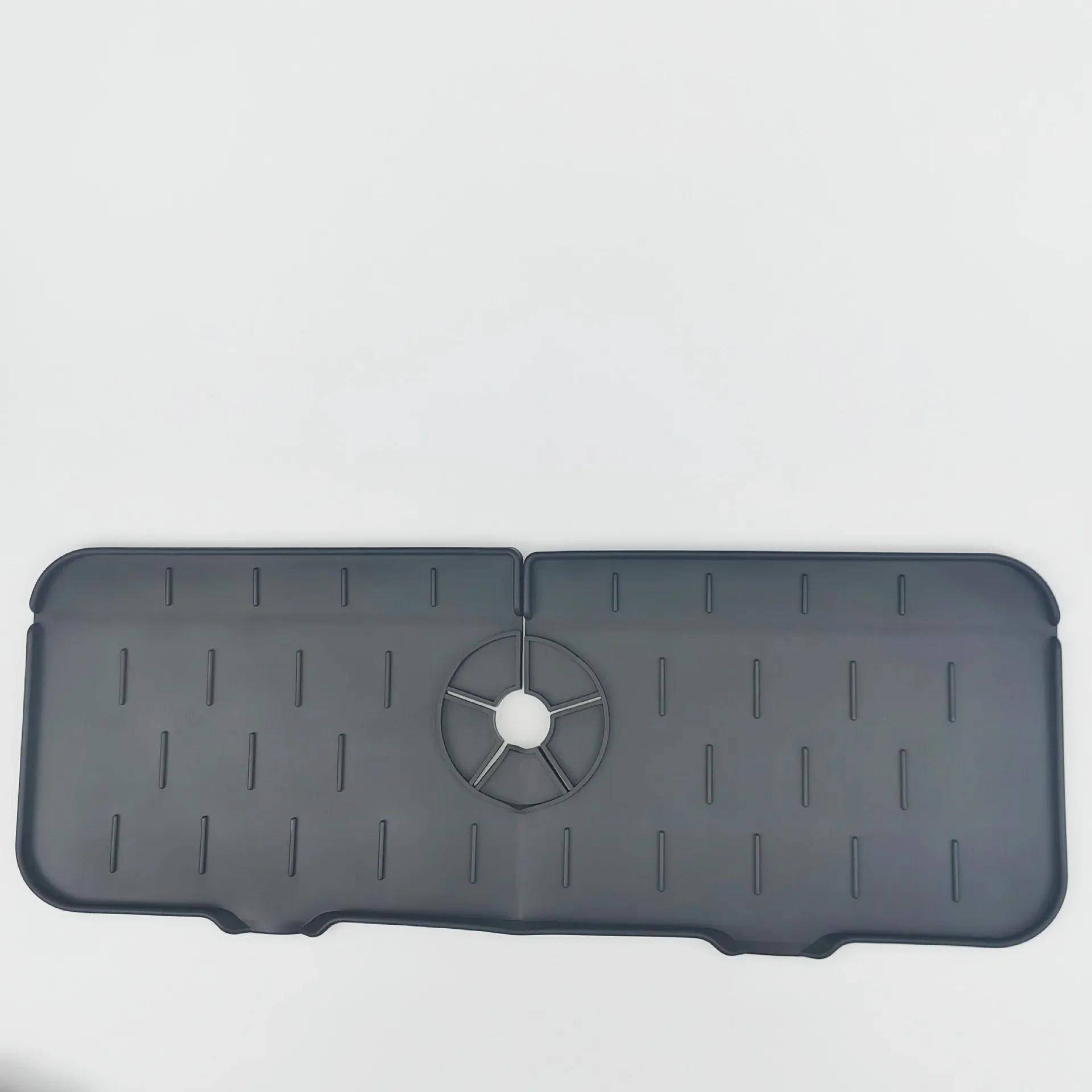 Silikon Küchenzubehör Küchenarmaturmatte Abtropfgestell Spülbeckenregal Badezimmer Arbeitsplatte Armaturenschutz Spritzschutz Schwammhalter von Joom DACH