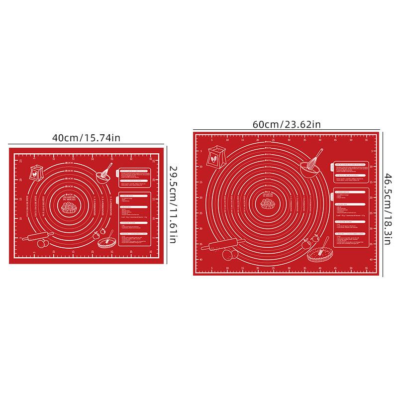 Silikon Teig Pad Kuchen Backformen Liner Matte Rolling Teig Matte Backen Gebäck Werkzeug 60*45cm von Joom DACH
