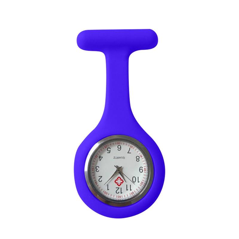 Silikon-Uhr-Brosche-Tunika-Taschenuhr mit kostenloser Batterie One Size dunkelblaue von Joom DACH