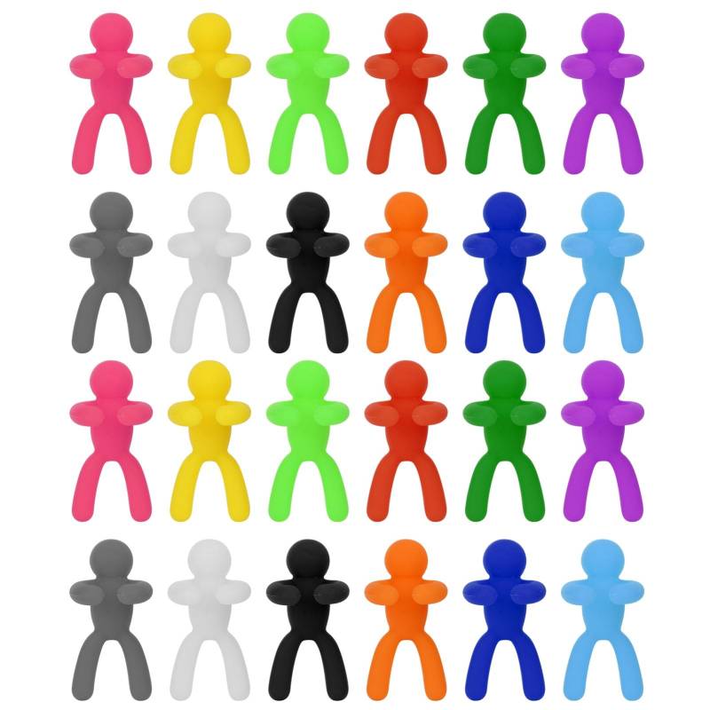 Silikon Weinglasmarker Trinkglas Identifikationsetiketten Anhänger Schilder für Partyzubehör 24 Stück von Joom DACH