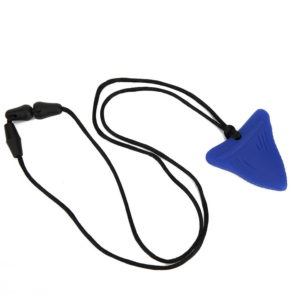 Silikon Zahnen Halskette Baby Kauen Halskette Spielzeug Autistische Kinder Beißring Anhänger Halskette Perle blau von Joom DACH