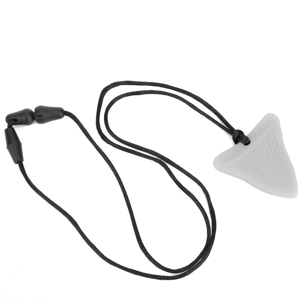 Silikon Zahnen Halskette Baby Kauen Halskette Spielzeug Autistische Kinder Beißring Anhänger Halskette Perle weiß von Joom DACH