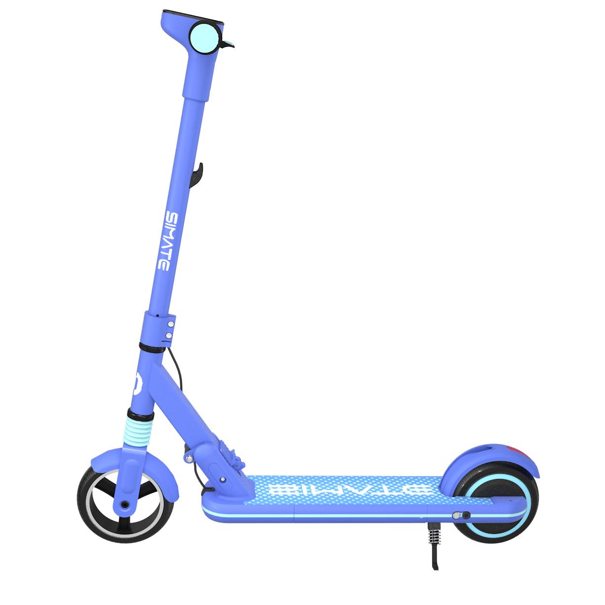 Simate S3 Kinder-Sicherer Elektroroller 130W Motor 70Kg Last Outdoor-Spiel E-Scooter Mit Dualem Bremssystem blau von Joom DACH