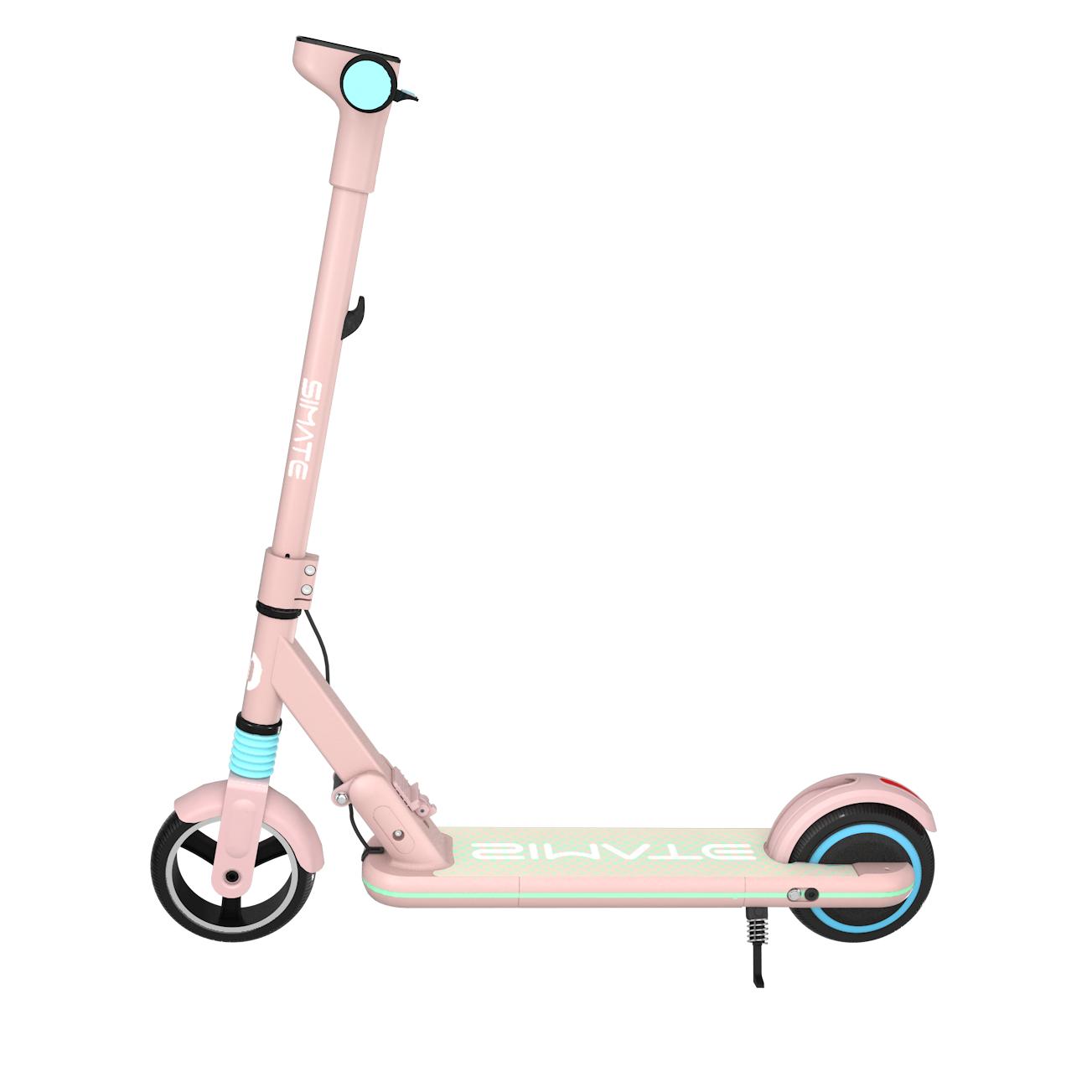 Simate S3 Kinder-Sicherer Elektroroller 130W Motor 70Kg Last Outdoor-Spiel E-Scooter Mit Dualem Bremssystem rosa von Joom DACH