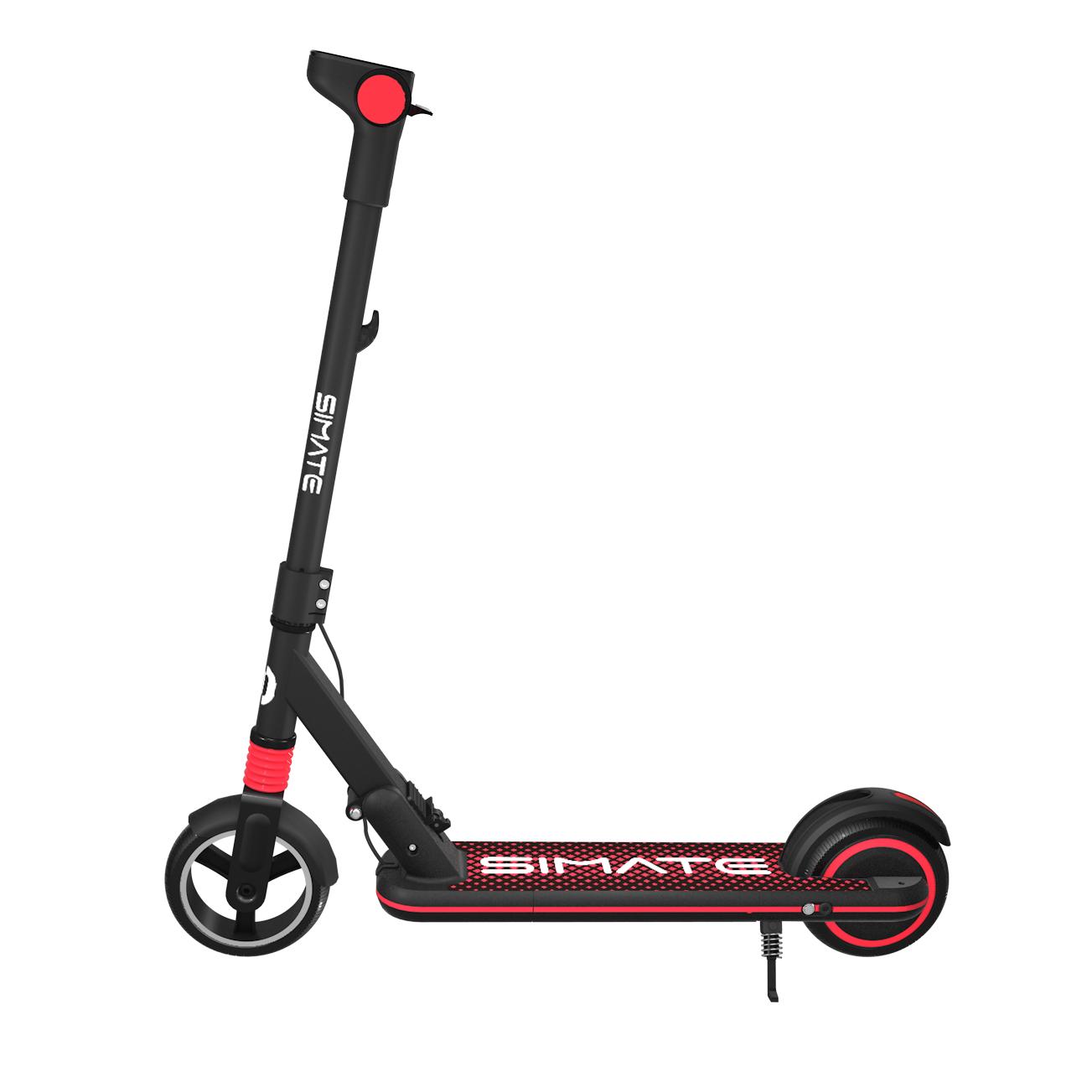 Simate S3 Kinder-Sicherer Elektroroller 130W Motor 70Kg Last Outdoor-Spiel E-Scooter Mit Dualem Bremssystem rot von Joom DACH