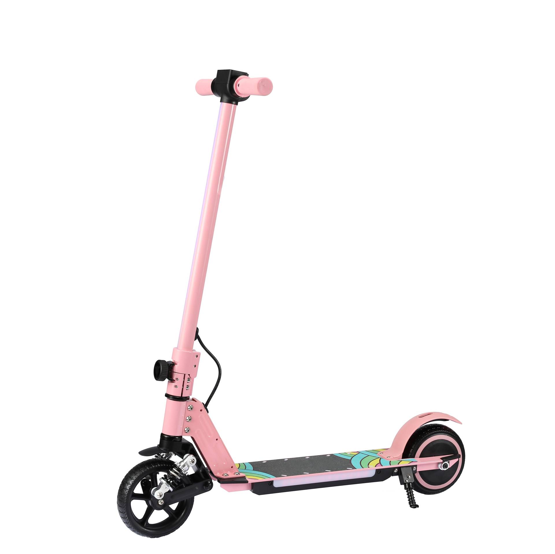 Simate S5 Faltbarer Kinder Elektro-Scooter Ultraleicht 7,2KG 130W Motor 14KM/h Sicherheitsgeschwindigkeit 70KG Zuladung Outdoor Spiel E-Scooter rosa von Joom DACH