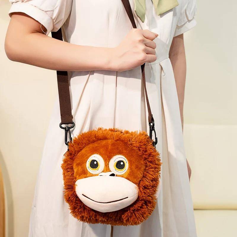 Simulation Affe Orang-Utan Puppe Super Weiche Gefüllte Tasche Tiere Plüsch Spielzeug Anime Cartoon Decor Jungen Mädchen Geburtstag Geschenke Kissen see choice option von Joom DACH