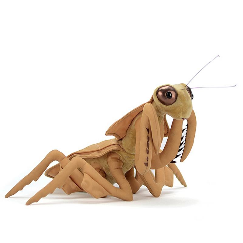 Simulation Rosa Orchidee Mantis Plüsch Spielzeug Nette Orchidee Gottesanbeterin Hymenopus Coronatus Messer Mantis Puppe Kinder Geschenk Mouth to Tail 28cm braun von Joom DACH