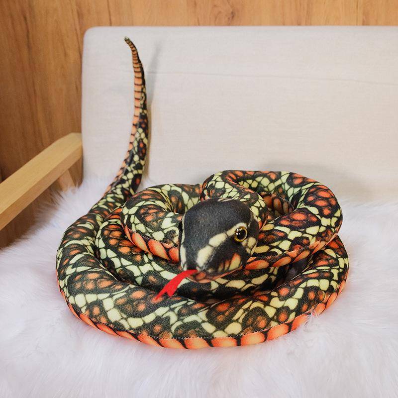 Simulierte Schlangenpuppe Stofftier Puppenkissen Mehrfarbiges Python-Kinderspielzeug Große gefälschte Schlangenpuppe 300cm von Joom DACH