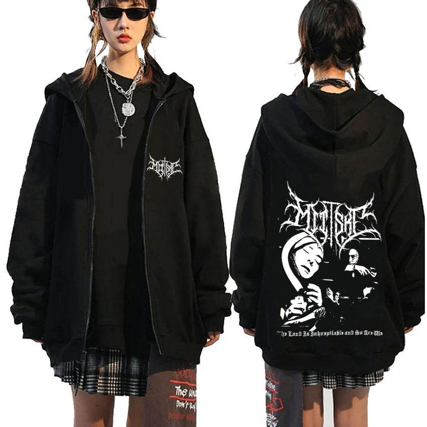Singer Mitski Graphic Zipper Hoodie The Land Is Inhospitable and So Are We Hoodies Männer Frauen Casual Loose Oversize Zip Up Jacke L von Joom DACH