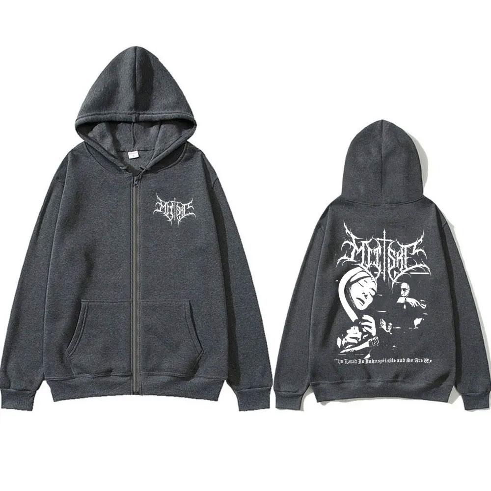 Singer Mitski Graphic Zipper Hoodie The Land Is Inhospitable and So Are We Hoodies Männer Frauen Casual Loose Oversize Zip Up Jacke L von Joom DACH