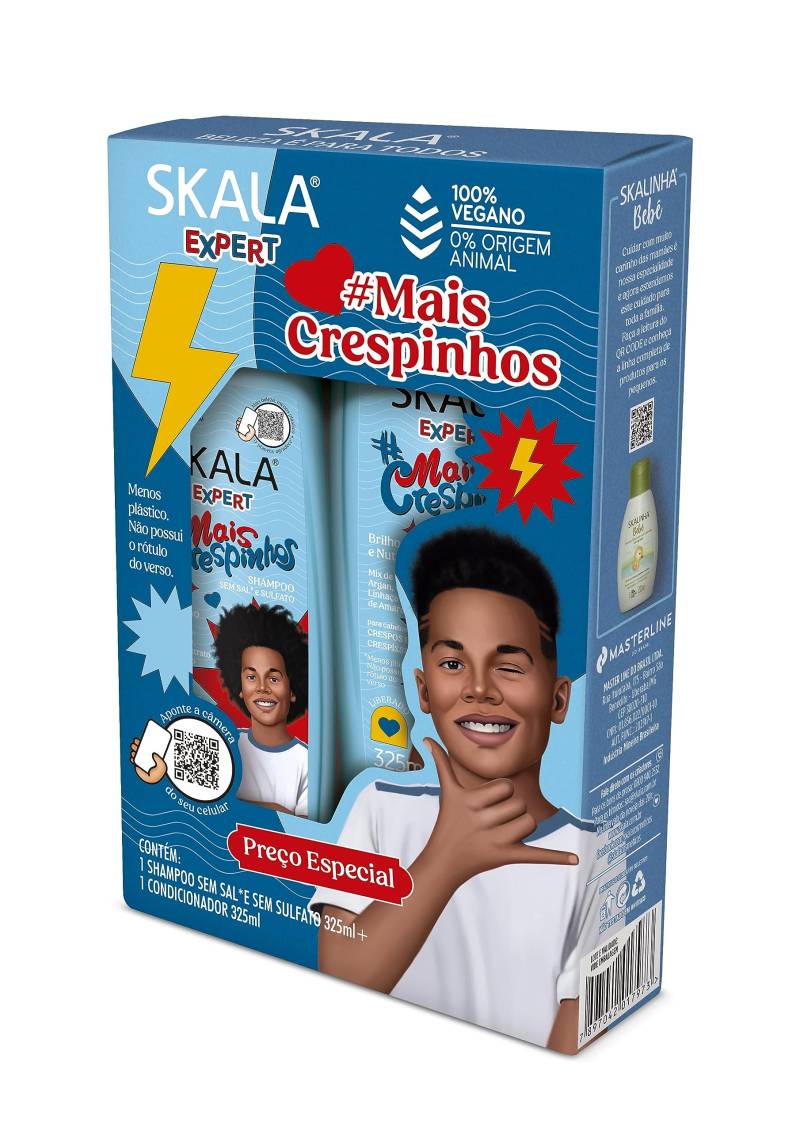 Skala Expert Kit Lockiges Haar Shampoo Conditioner Set 325ml für lockiges Haar #MaisCrespinhos Herren & 2-teilig von Joom DACH