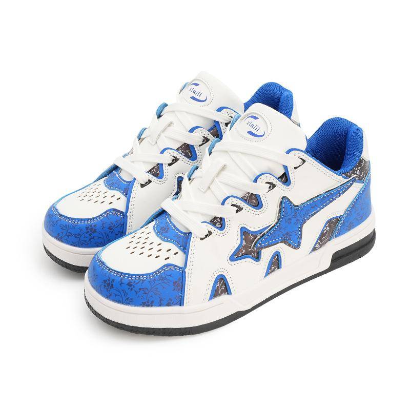 Skateboard Schuhe Herren und Damen Paar Brotschuhe Street Trendy Freizeitschuhe Farbkontrast Patchwork Sneaker Damen 44 von Joom DACH