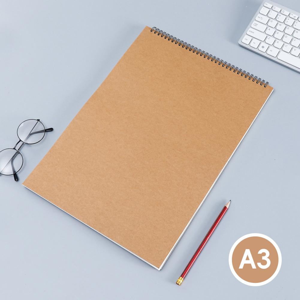 Skizzenbuchblock mit Spiralbindung im A3-/A4-/A5-/A6-Format, 160 g/m², Notizbuch zum Malen, säurefreies Mal- und Schreibpapier für Kinder, Erwachsene und Anfänger A3 von Joom DACH