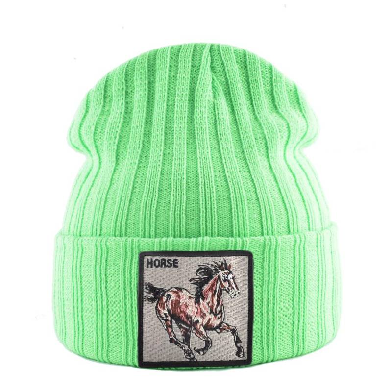 Skullies Beanies Frauen Herbst Winter Streetwear Stricken Mützen Hut Männer Gestrickte Einfarbig Motorhaube Gorras Mit Stickerei Patch Kappe von Joom DACH