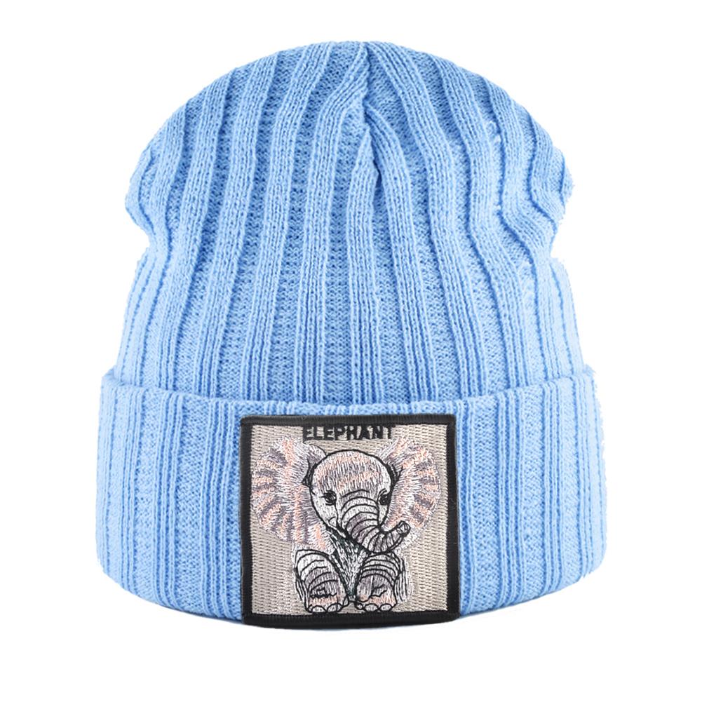 Skullies Beanies Frauen Herbst Winter Streetwear Stricken Mützen Hut Männer Gestrickte Einfarbig Motorhaube Gorras Mit Stickerei Patch Kappe von Joom DACH