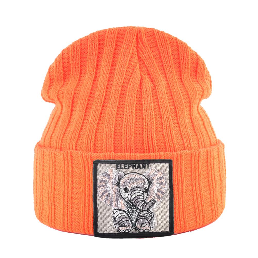Skullies Beanies Frauen Herbst Winter Streetwear Stricken Mützen Hut Männer Gestrickte Einfarbig Motorhaube Gorras Mit Stickerei Patch Kappe von Joom DACH