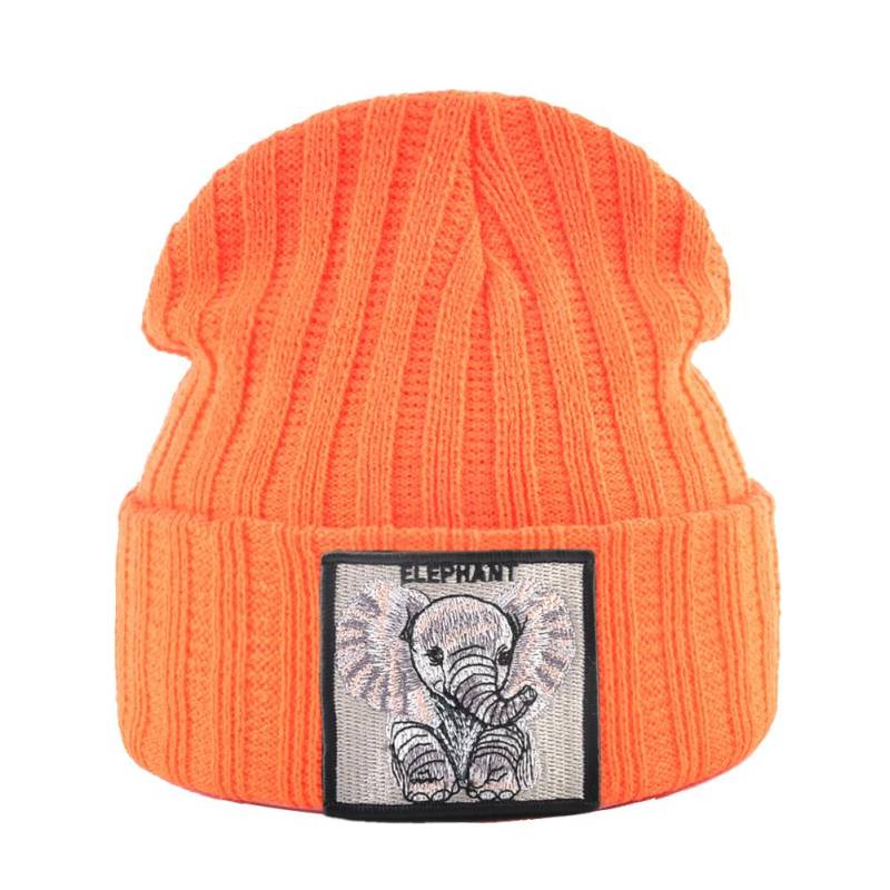Skullies Beanies Frauen Herbst Winter Streetwear Stricken Mützen Hut Männer Gestrickte Einfarbig Motorhaube Gorras Mit Stickerei Patch Kappe von Joom DACH