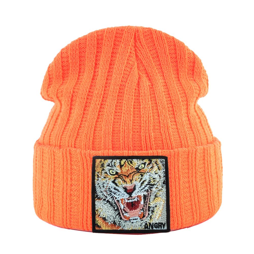 Skullies Beanies Frauen Herbst Winter Streetwear Stricken Mützen Hut Männer Gestrickte Einfarbig Motorhaube Gorras Mit Stickerei Patch Kappe von Joom DACH