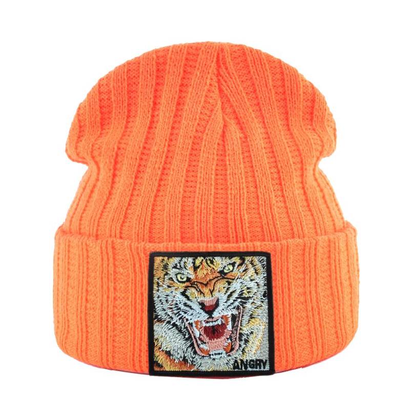 Skullies Beanies Frauen Herbst Winter Streetwear Stricken Mützen Hut Männer Gestrickte Einfarbig Motorhaube Gorras Mit Stickerei Patch Kappe von Joom DACH