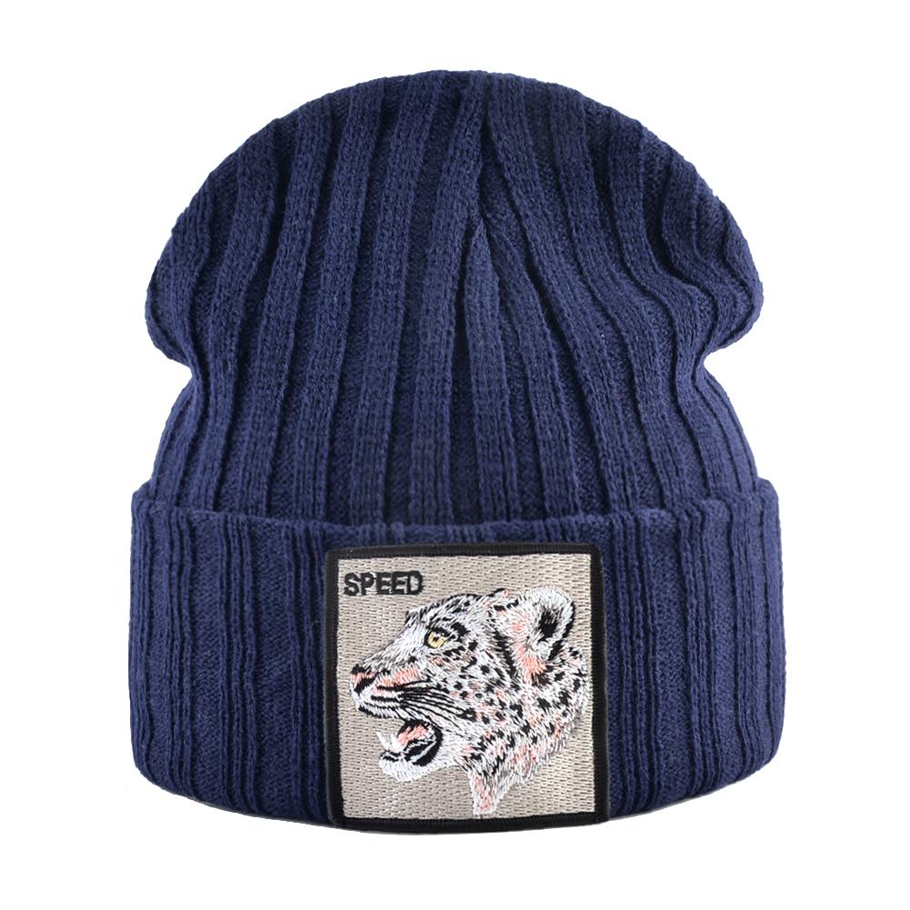 Skullies Beanies Frauen Herbst Winter Streetwear Stricken Mützen Hut Männer Gestrickte Einfarbig Motorhaube Gorras Mit Stickerei Patch Kappe von Joom DACH