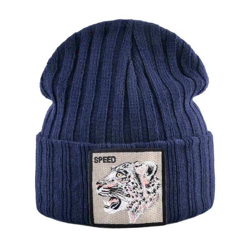 Skullies Beanies Frauen Herbst Winter Streetwear Stricken Mützen Hut Männer Gestrickte Einfarbig Motorhaube Gorras Mit Stickerei Patch Kappe von Joom DACH