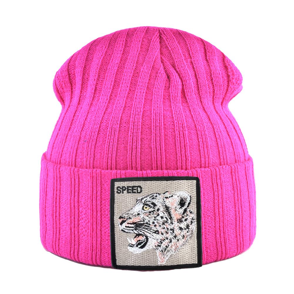 Skullies Beanies Frauen Herbst Winter Streetwear Stricken Mützen Hut Männer Gestrickte Einfarbig Motorhaube Gorras Mit Stickerei Patch Kappe von Joom DACH