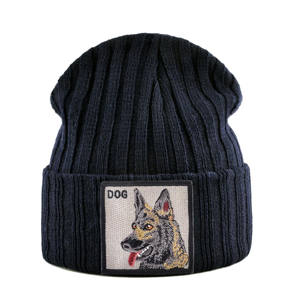 Skullies Beanies Frauen Herbst Winter Streetwear Stricken Mützen Hut Männer Gestrickte Einfarbig Motorhaube Gorras Mit Stickerei Patch Kappe von Joom DACH