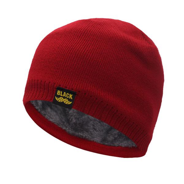 Skullies Beanies Männer Winter Hüte Für Frauen Gestrickte Hut Kappe Männer der Winter Beanie Männlich Schwarz Gorro Warme Motorhaube Homme schädel Hut Kappe 55-63CM rot von Joom DACH