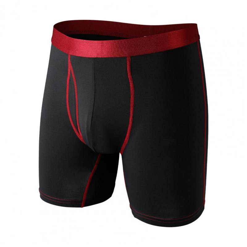 Slim Fit Unterwäsche Hochelastische Herren-Boxershorts in verschiedenen Farben für Slim Fit Comfort U-konvexe Höschen mit Atmungsaktivität XL rot von Joom DACH