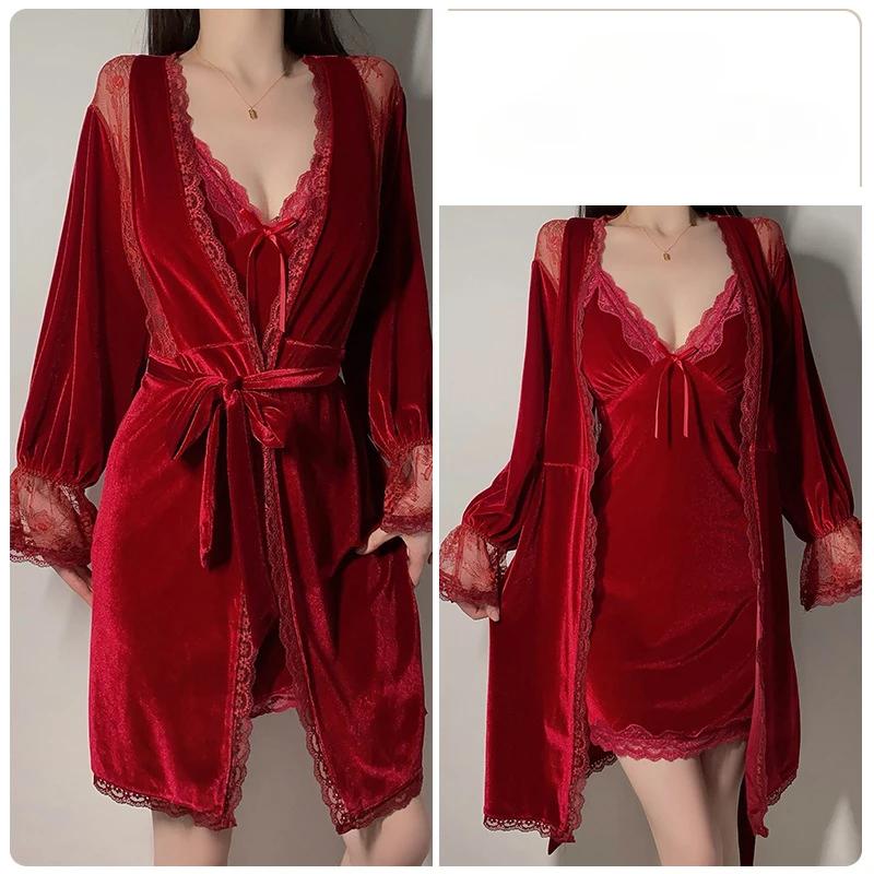 Sling Damen Pyjama Set Herbst und Winter Warm Pyjama Set Damen Pyjama Einfache Unterwäsche XL von Joom DACH