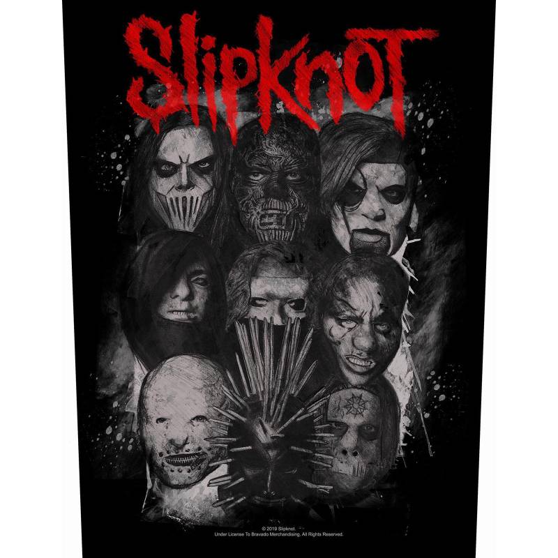 Slipknot „We Are Not Your Kind“-Masken-Patch One Size grau/schwarz von Joom DACH