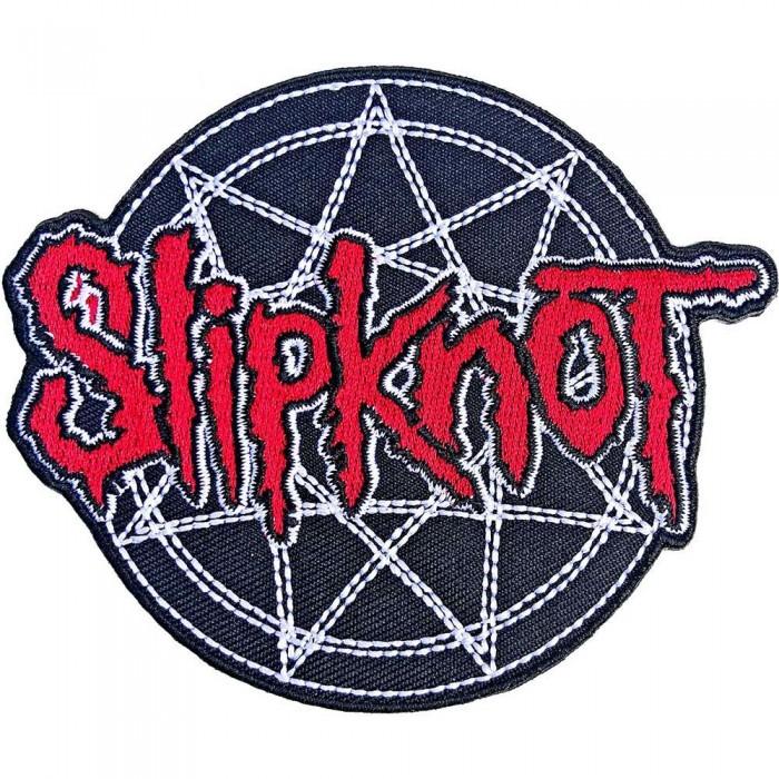 Slipknot-Logo über gewebtem Nonogram-Aufnäher zum Aufbügeln One Size von Joom DACH