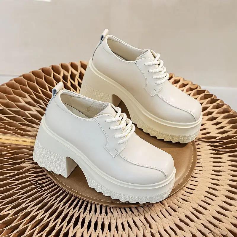 Slipper Echtes Leder Elegant Damen Schuhe mit Absatz Party Luxus Designer Frau Pumps Plateau Hochzeit Braut Hoher Absatz Neu 40 weiß von Joom DACH