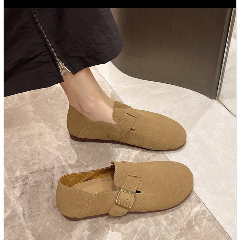 Slipper für Damen, weiche runde Zehenpartie, Herbst-Clogs, Plateau-Sneakers, flache Schuhe, Slip-on, Sommer, neu, Retro 39 khaki von Joom DACH