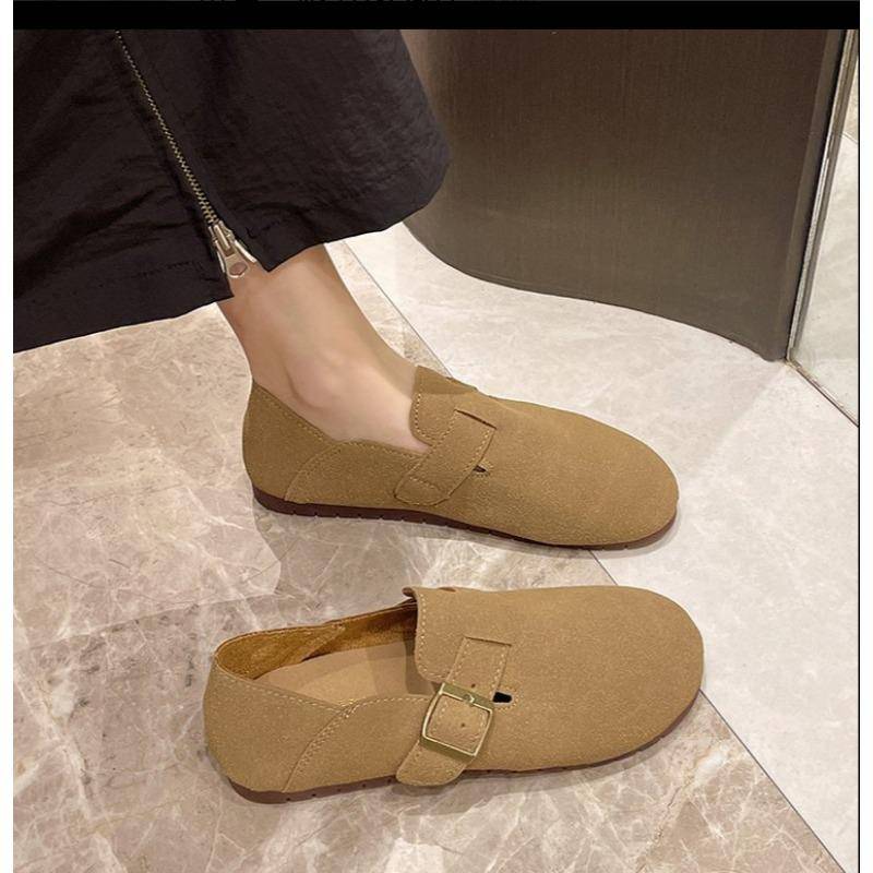 Slipper für Damen, weiche runde Zehenpartie, Herbst-Clogs, Plateau-Sneakers, flache Schuhe, Slip-on, Sommer, neu, Retro 39 khaki von Joom DACH