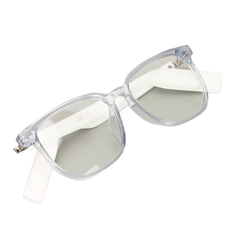 Smarte Sonnenbrille UV400 Stereo-Sound Polarisierte Gläser mit Open-Ear-Lautsprechern Brille für Spiel Weiß von Joom DACH