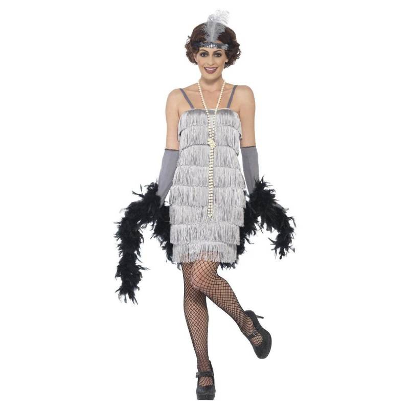 Smiffys Damen/Damen Flapper Kostümset S silber von Joom DACH