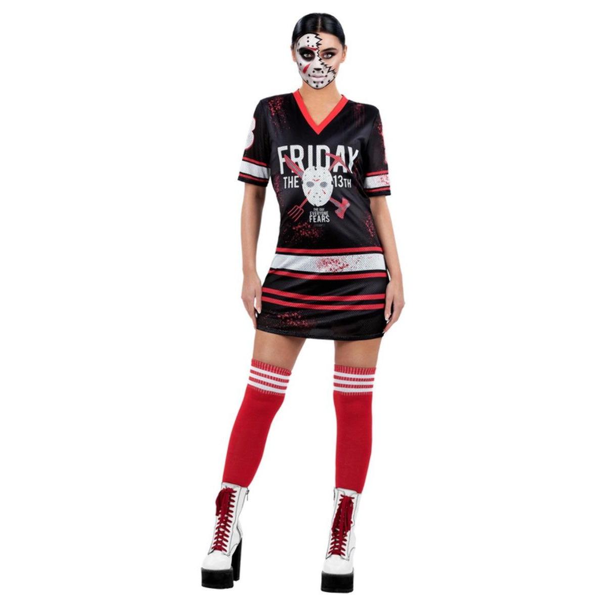 Smiffys Damen/Damen Freitag der 13. Kostümkleid L rot/schwarz Smiffys Damen/Damen Freitag der 13. Kostümkleid L rot/schwarz von Joom DACH