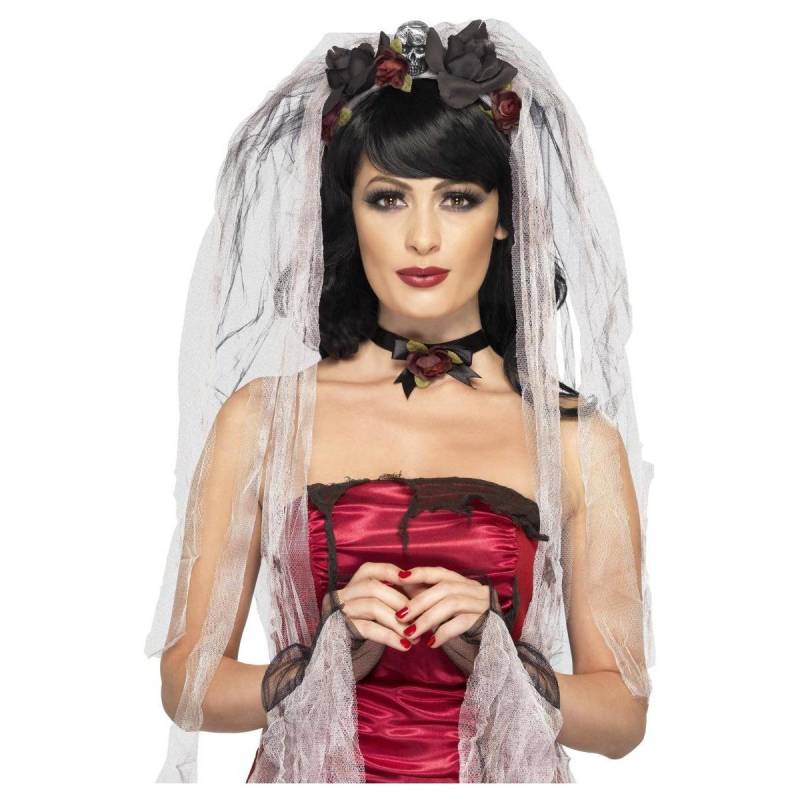 Smiffys Damen/Damen Gothic Braut Kostüm Requisiten-Set One Size schwarz von Joom DACH