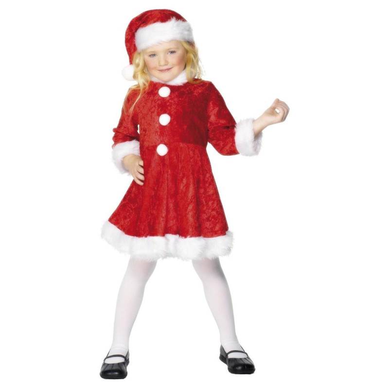 Smiffys Mädchen Miss Santa Mini Kostüm Set 10-12 rot/weiß von Joom DACH