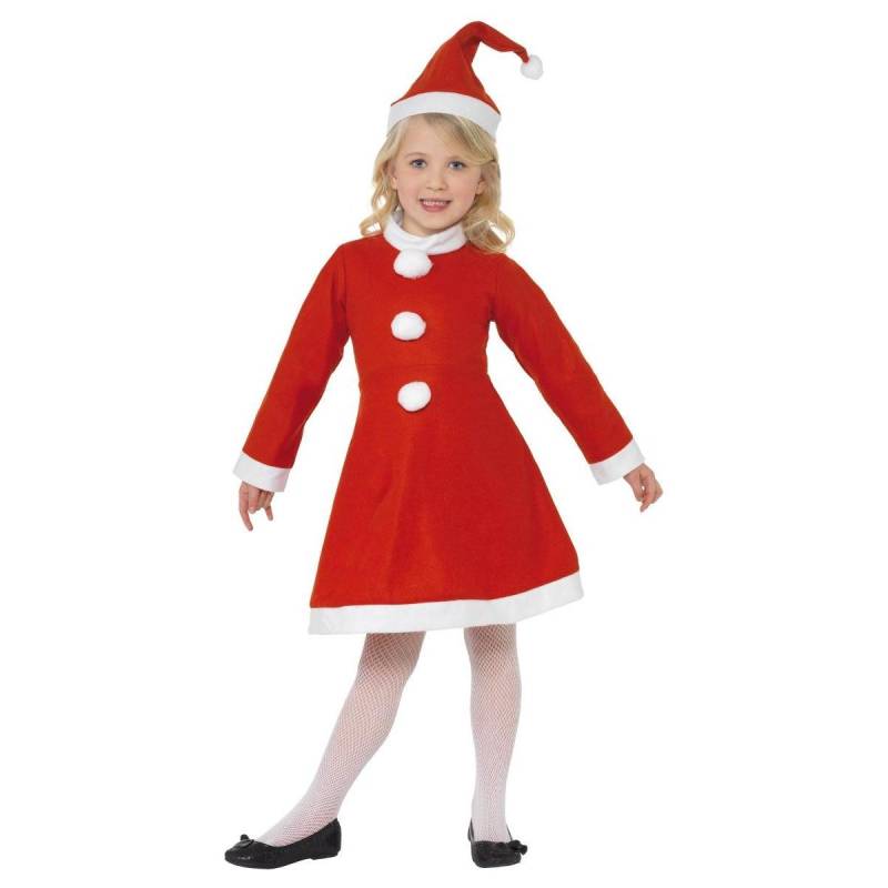 Smiffys Mädchen Weihnachtsmann Kostüm Set 4-6 Years rot von Joom DACH
