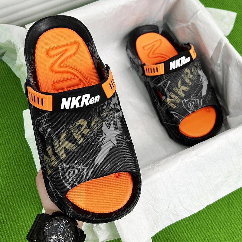 Smile Pop Sommer Herren Sandalen Mode Herren Clogs Hausschuhe Outdoor Rutschfest Zuhause Löcher Sandalen 2024 Weich Atmungsaktiv Paar Sandalen 39-40 schwarz von Joom DACH